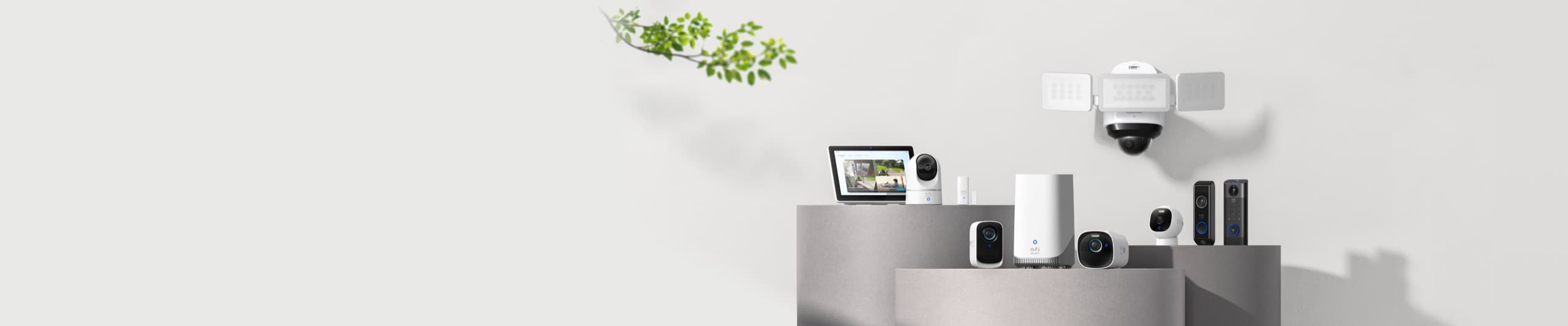 The eufy Security lineup — cameras, HomeBase 3, doorbells and floodlight cams