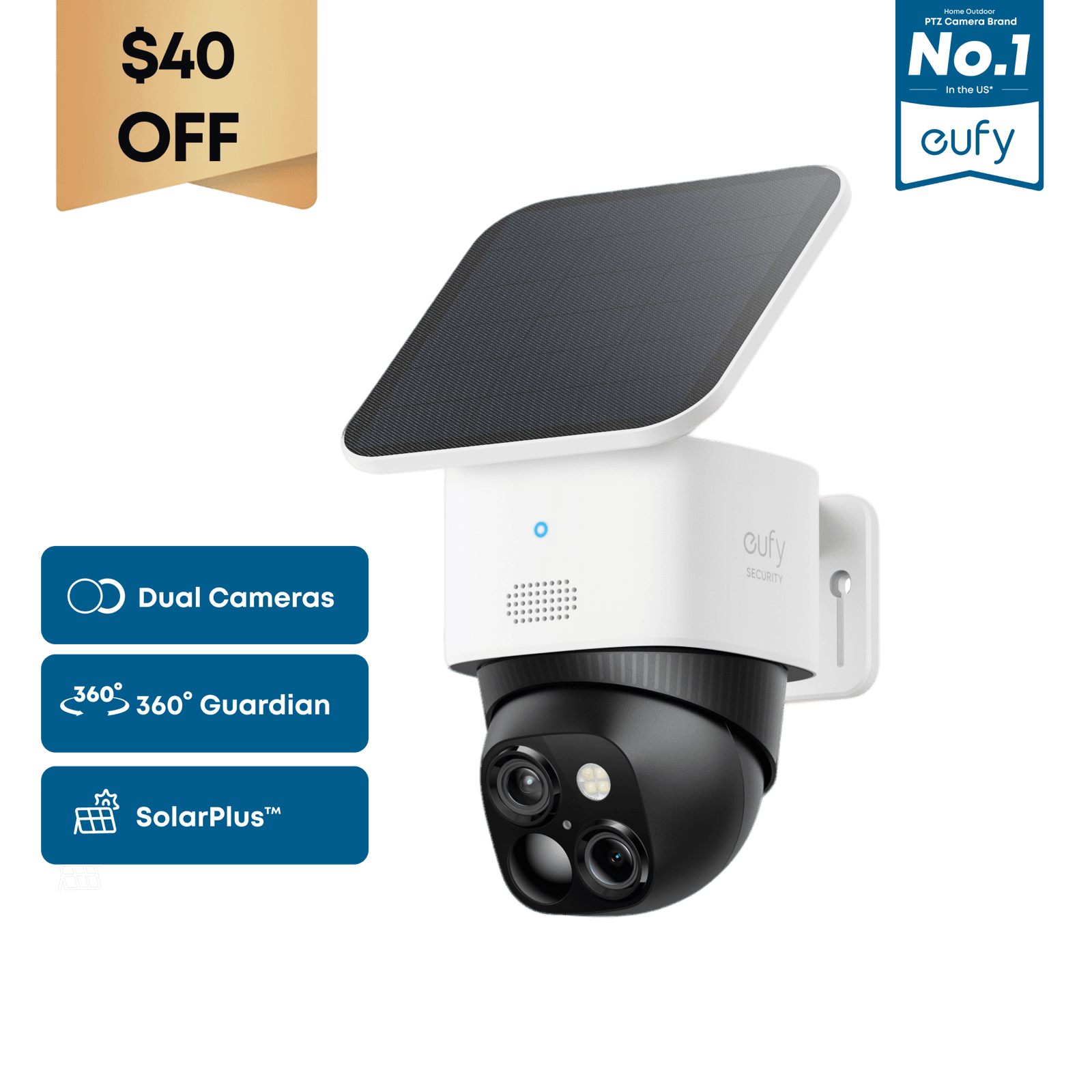 eufy SoloCam S340 with integrated solar panel
